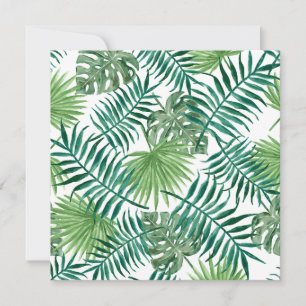 Tarjeta Hojas tropicales de selva