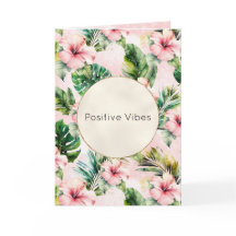 Hojas tropicales rosadas Hibiscus Floral