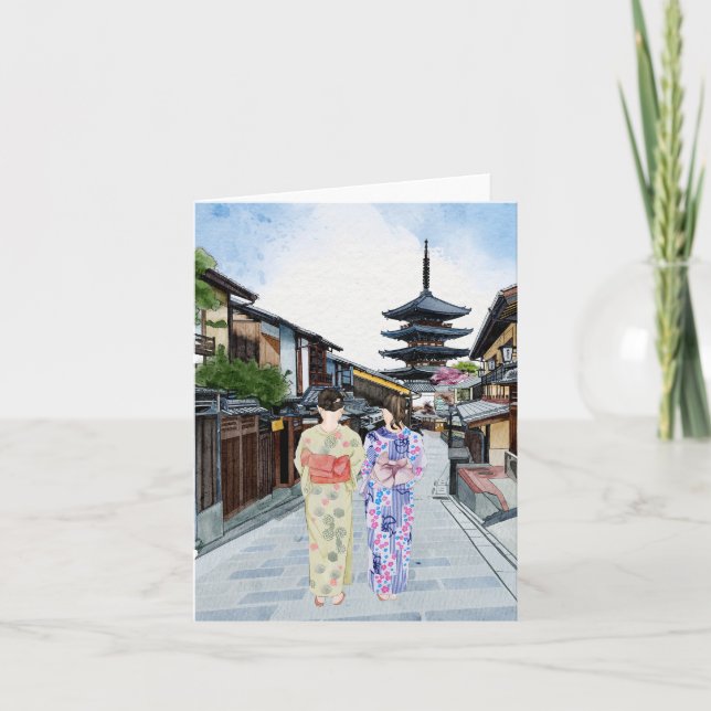 Tarjeta Hōkan-Ji Temple Kyoto (Anverso)