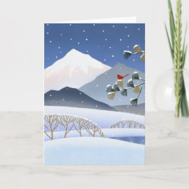 Tarjeta Hokusai - árboles del invierno