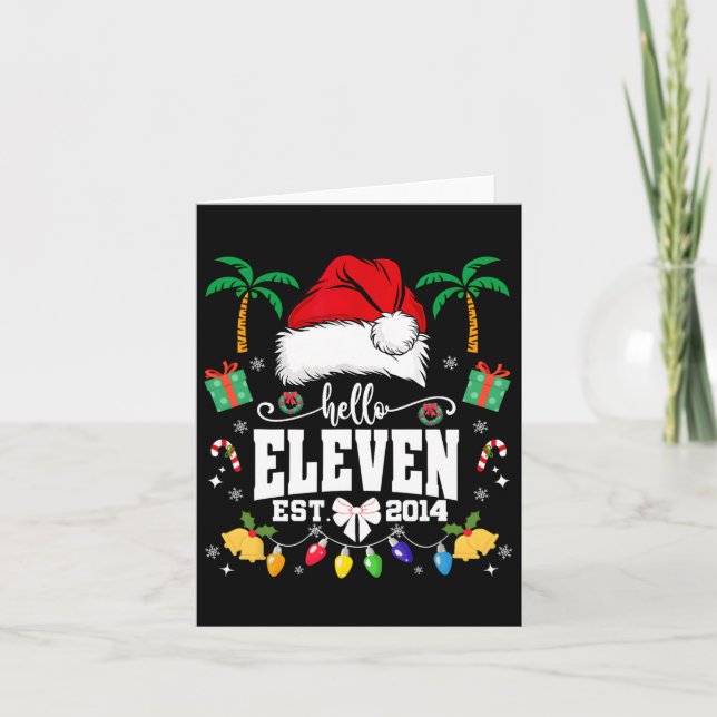 Tarjeta Hola 11 Navidades de Coquette Bow del Este de 2014 (Anverso)