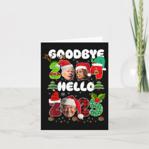 Tarjeta Hola 2025 Divertido Kamala Trump P