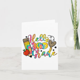 Tarjeta Hola 3 Grados De Educación Ck A Maestra De Tercer 