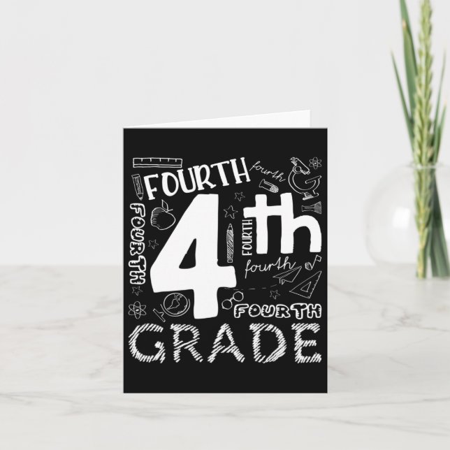 Tarjeta Hola, 4° Grado De Profesores Y 4° Grado De Equipo (Anverso)