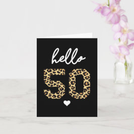 Tarjeta Hola 50 - Regalo de celebración de cumpleaños núme