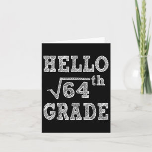 Tarjeta Hola 8 Grado Raíz Cuadrada De 64 Byck A La Escuela