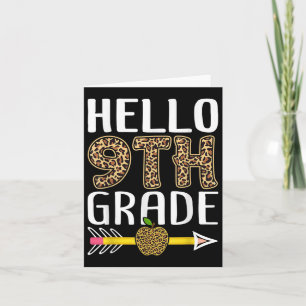 Tarjeta Hola, 9° Grado de Maestros Niños Chicas de vuelta 