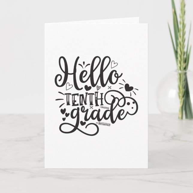 Tarjeta Hola a décimo grado (Anverso)