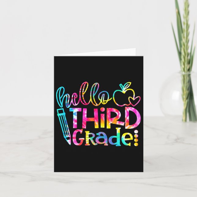 Tarjeta Hola a estudiante de tercer grado de profesores de (Anverso)