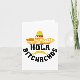 Tarjeta Hola Achos Divertido Cinco De Mayo Mexicano 