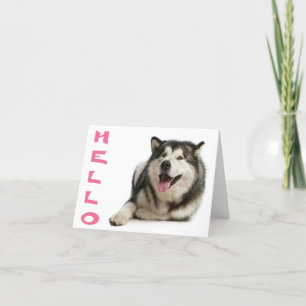 Tarjeta Hola Alaskan Malamute Puppy Dog Note Card