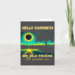 Tarjeta Hola Amigo Oscuridad Arte de Eclipse Solar