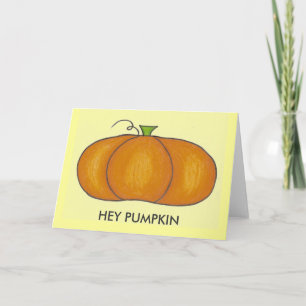 Tarjeta Hola, baratijas de calabaza