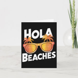 Tarjeta Hola Beaches Palm Trees Sungles Summer Vacation Vi