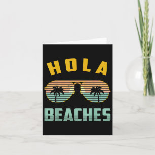 Tarjeta Hola Beaches Sungles Funny Beach Hawaiian Vacation