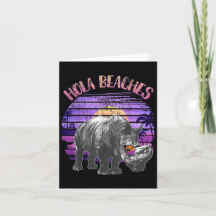 Tarjeta Hola Bebe Rhino Lover Vacay Mode Getaway Summer