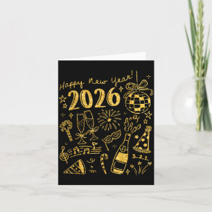 Tarjeta Hola Bola de Disco Coqueta de 2026 Lazo Feliz Año