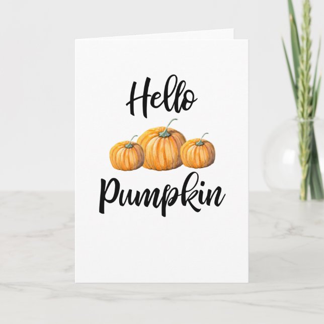 Tarjeta Hola Calabaza (Anverso)