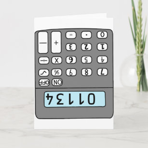 Tarjeta hola calculadora