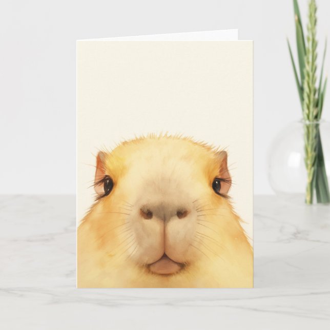 Tarjeta Hola Capybara (Anverso)