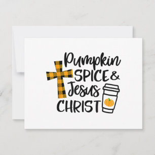 Tarjeta Hola Carne de Calabaza de Otoño y Jesucristo Cae C