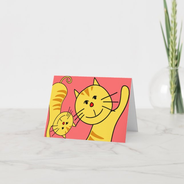 Tarjeta Hola Cat Blank Card (Anverso)