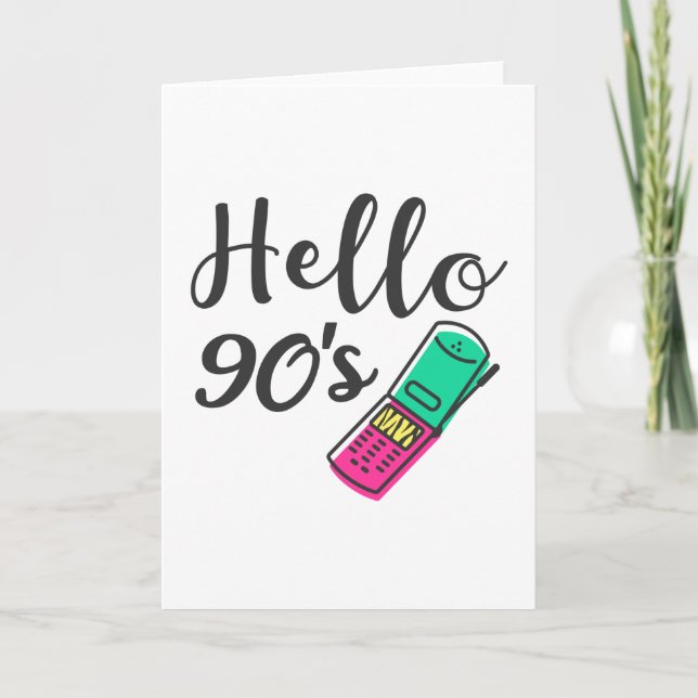 Tarjeta Hola celular de los 90 (Anverso)