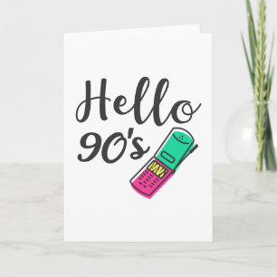 Tarjeta Hola celular de los 90