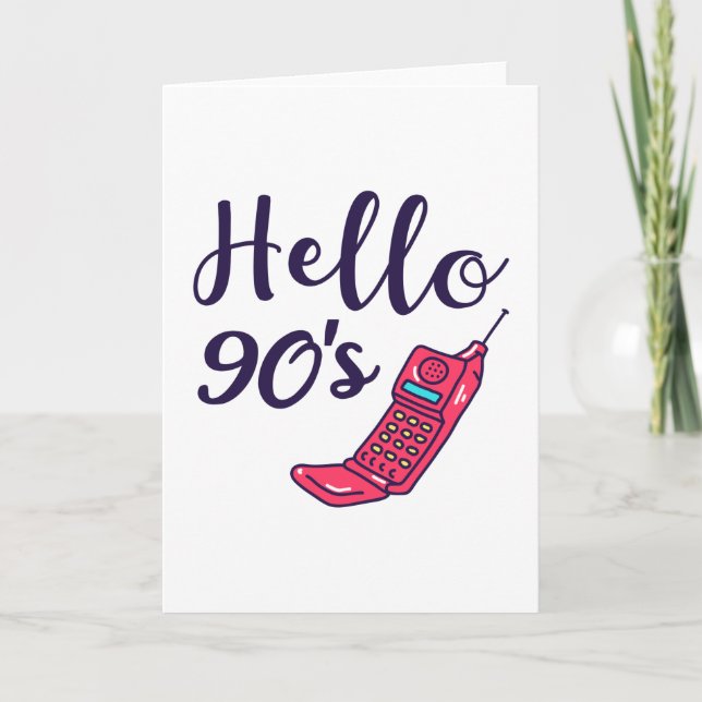 Tarjeta Hola celular de los 90 (Anverso)