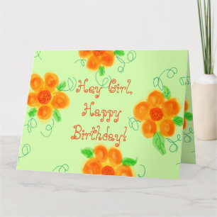 Tarjeta Hola Chica, feliz cumpleaños