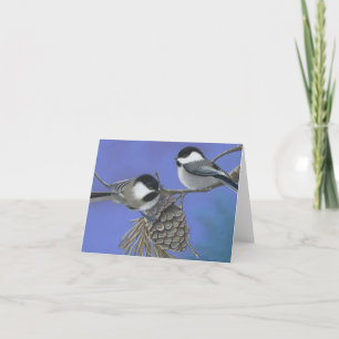 Tarjeta Hola Chickadees