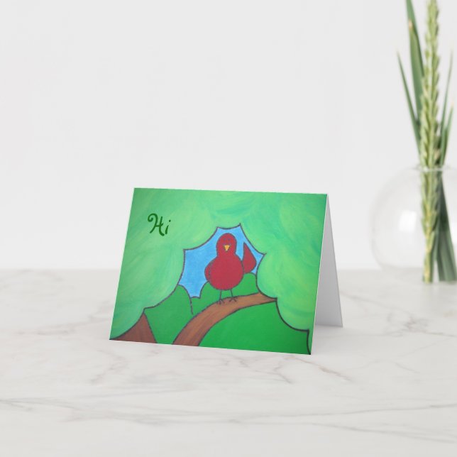 Tarjeta Hola chirrido, hola (Anverso)