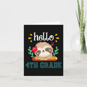 Tarjeta Hola Cuarto Grado De Vuelta A La Escuela Curte Slo