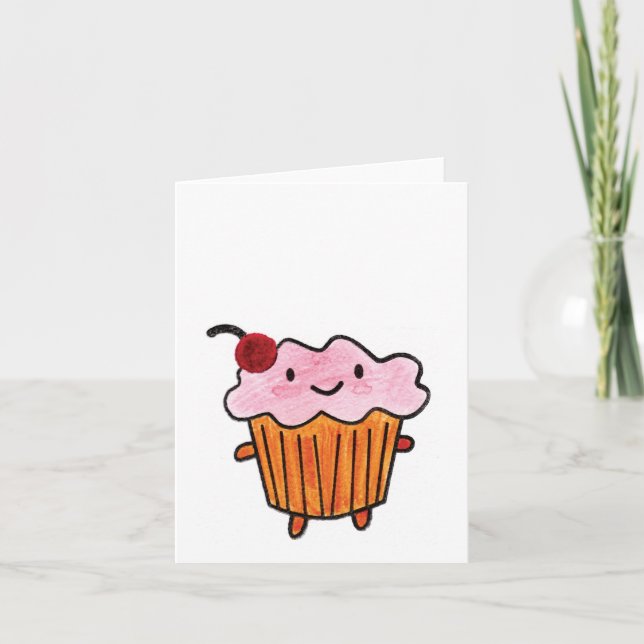 Tarjeta Hola Cupcake (Anverso)