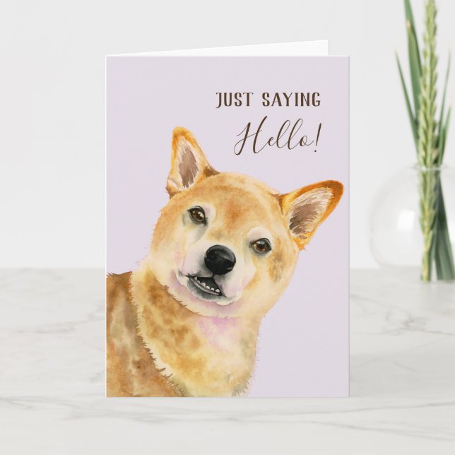 Tarjeta ¡Hola | Cute Shiba Inu Dog (Anverso)