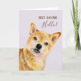 Tarjeta ¡Hola | Cute Shiba Inu Dog