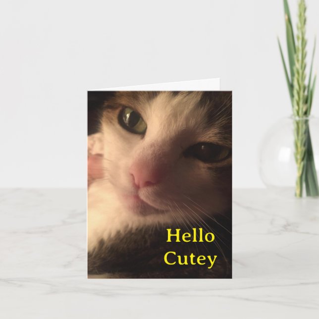 Tarjeta Hola cutey (Anverso)