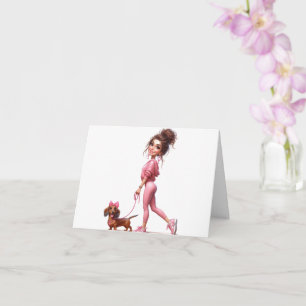 Tarjeta Hola Dachshund