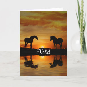 Tarjeta Hola de caballos