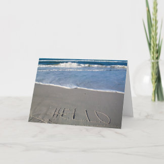 Tarjeta Hola de la playa