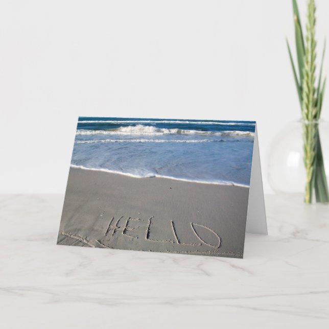 Tarjeta Hola de la playa (Anverso)