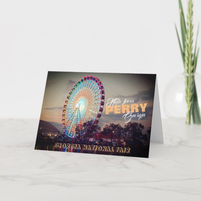 Tarjeta Hola de Perry feria nacional de Georgia, Georgia (Anverso)