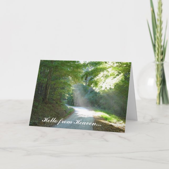 Tarjeta Hola desde el cielo... (Anverso)