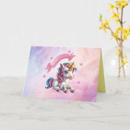 Tarjeta Hola Diseño de Bebé Unicornio