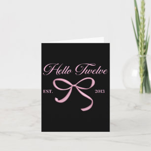 Tarjeta Hola Doce Est 2013 12th Birthday Chica Coquette