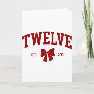 Tarjeta Hola Doce Est 2013 Coqueta Lazo Feliz 12 Cumpleaño