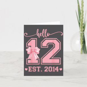 Tarjeta Hola Doce Est 2014 12 Cumpleaños Coquette 12 Años