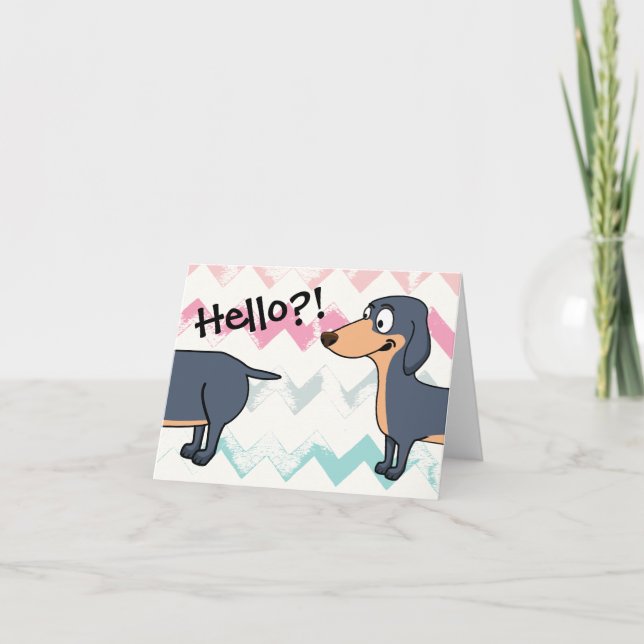 Tarjeta Hola Doxie (4,25" x 5,5"), sobres blancos inc.