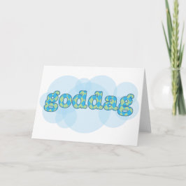 Tarjeta Hola en danés - Goddag con el modelo del argyle