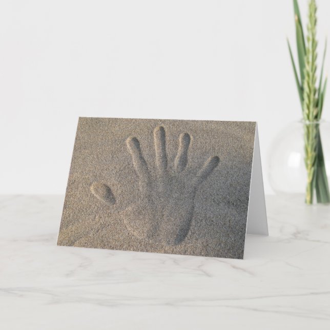 Tarjeta Hola en la arena (Anverso)